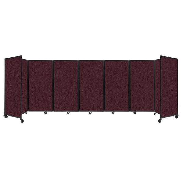 Room Divider 360 Folding Portable Partition 19'6" x 6' Cranberry Fabric